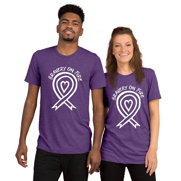 Bravery On Fire Unisex T-Shirt (Purple)
