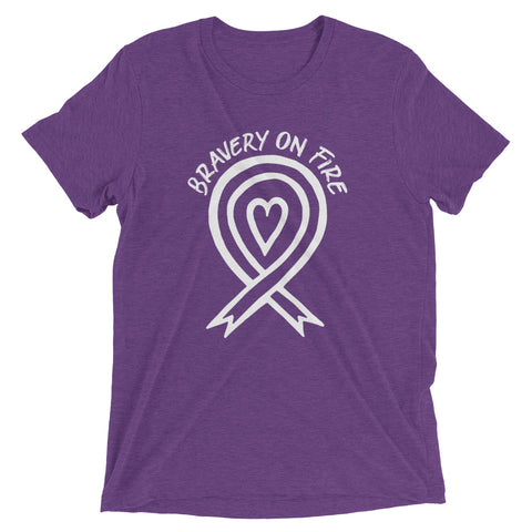 Bravery On Fire Unisex T-Shirt (Purple)