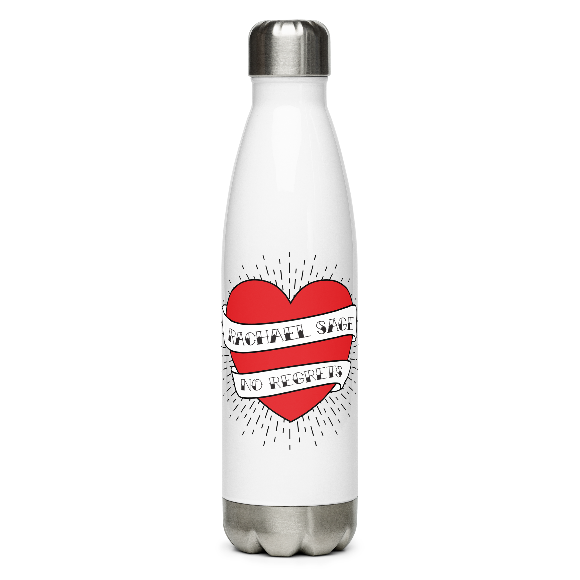 "No Regrets" Stainless Steel Water Bottle